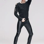 Best Seller Daily Wear Men Synthetic Leather Basic Model Punk Tight Trousers