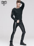 Best Seller Daily Wear Men Synthetic Leather Basic Model Punk Tight Trousers