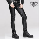 Best Seller Daily Wear Men Synthetic Leather Basic Model Punk Tight Trousers