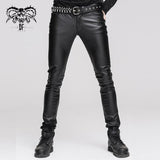 Best Seller Daily Wear Men Synthetic Leather Basic Model Punk Tight Trousers