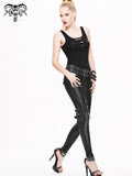 Daily Life Winter False Boots Black And Silver Women Hand Rubbed Leather Pants