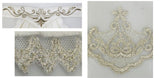 Gold Embroidered Bow Tie Ruffled Sleeves Jacquard White Gothic Men Shirts