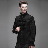 Gothic Chiffon Men Classic Black Shirt