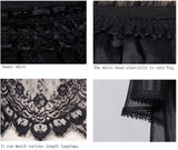 Gothic Elastic Waist Organza Swing Multi Layer Lace Sexy Ladies Puffy Half Skirt