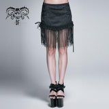 Fringed Lace Jacquard Sexy Ladies Summer Pleated Short Skirts