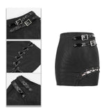 Skt114 Military Uniform Punk Package Hip Skirt