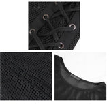 Daily Life Fetish See Through Mesh O Neck Long Sleeve Sexy Ladies Cotton T Shirts