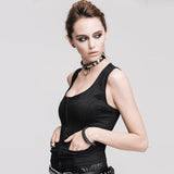 Summer Everyday Life Punk Hollow Out Binding Women Vest