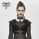 'Angular Elegance' Punk Vest with Choker