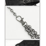 Wt060 Snakeskin Pattern Breast Wrapped Sling Top