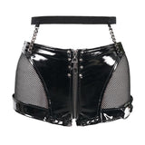 Pt129 Punk Patent Leather Sexy Shorts