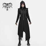 'Always on Edge' Punk Fleece Hooded Coat