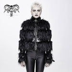 Devil Fashion New Style Punk Fur Short Cotton Jacket For Women