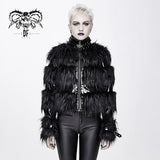 Devil Fashion New Style Punk Fur Short Cotton Jacket For Women