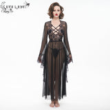 'Heidi' Gothic Flared Sleeve Lace Lingerie