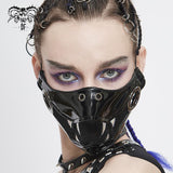 Mk04602 Women Bucktooth Bright Punk Leather Mask