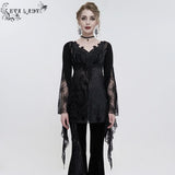 Twilight Zone' Beaded Gothic Lace Floral Top