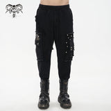 Pantalon cargo punk vieilli « Everything Dies »