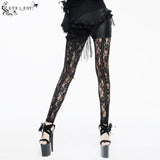 Playboy Bunny Asymmetrical Booty Rose Layered Lace Leggings