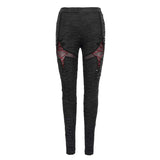 Gothic Laced Up Sexy Women Knit Black Leggings