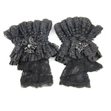 Gothic Sexy Women Rose Lace Short Gloves