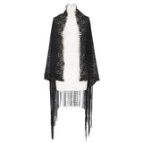 'The Hanging Gardens' Gothic Lace Fringed Shawl