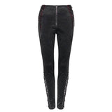 Pantalon gothique 'Erosion' avec panneaux en maille