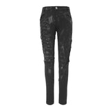 Punk Mecha Hand Painted Laced Up Legs Cool Women Pants