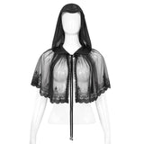 'Chrysanthemum' Gothic Mesh Hooded Cape