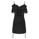 'Malady' Gothic Sling Dress/Blouse With Bardot Neckline