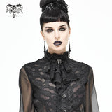 'Hestia' Gothic Mesh Bow Tie (Raven)