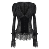 'Death Row Doorbell' Gothic Knitted Blouse