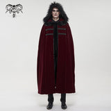 'Bloodsucking Darkness' Gothic Fur Cloak With Hood