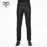 Pt13901 Black Gothic Daily Life Trousers