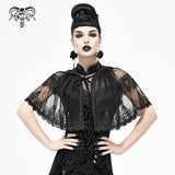 'Chrysanthemum' Gothic Mesh Hooded Cape