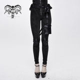 'Perdition' Punk Pants with Decorative Faux Leather Holster