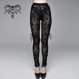 Legging gothique en maille transparente « Little Miss Scare All »