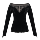 'Labyrinth' Gothic Velvet Top