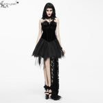 Gothic Wedding Strapless Feathered Sexy Short Velveteen Dress With Rose Lace Tail