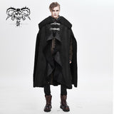 Punk Open Arms Men Winter Fur Big Cloak With Loops