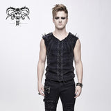 ‘Steele’ Punk Tank Top With Spikes