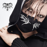 Black And White Punk 3D Wing Printed Mask For Women And Men