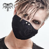 Punk Skeleton Printed Mesh Unisex Nailed Cotton Mask