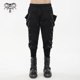 'O Negative' Punk Cargo Pants With Chains