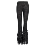 Ept006 Lace Beaded Pleated Gothic Leggings