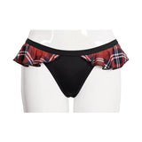 Sst019B Scottish Red Plaid Swim Shorts