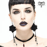 'Black Roses' Gothic Dangler Earrings