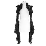 Sexy Women Big Flared Sleeves Super Short Gothic Lace Shawl