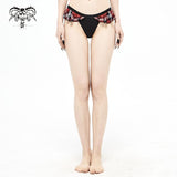 'Loser Dust' Ruffled Punk Plaid Bikini Bottom