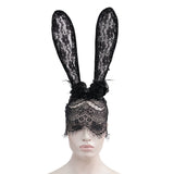 'Sixties Fever Dream' Gothic Bunny Ear Headband With Veil